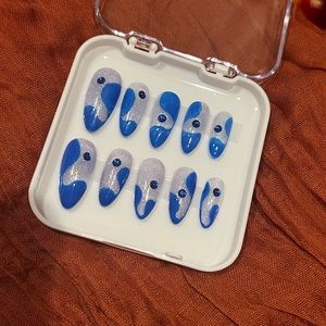 Handmade royal blue nails